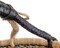 African Bolga Basket | Genuine Leather Handle | Woven Handmade Fair Trade Product | 100% Authentic Ghanaian | 16-18 Inches Across | Black - Diamond Pattern | The Bead Chest